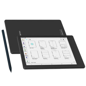 Meebook M8C e-reader with stylus included for precise note taking.