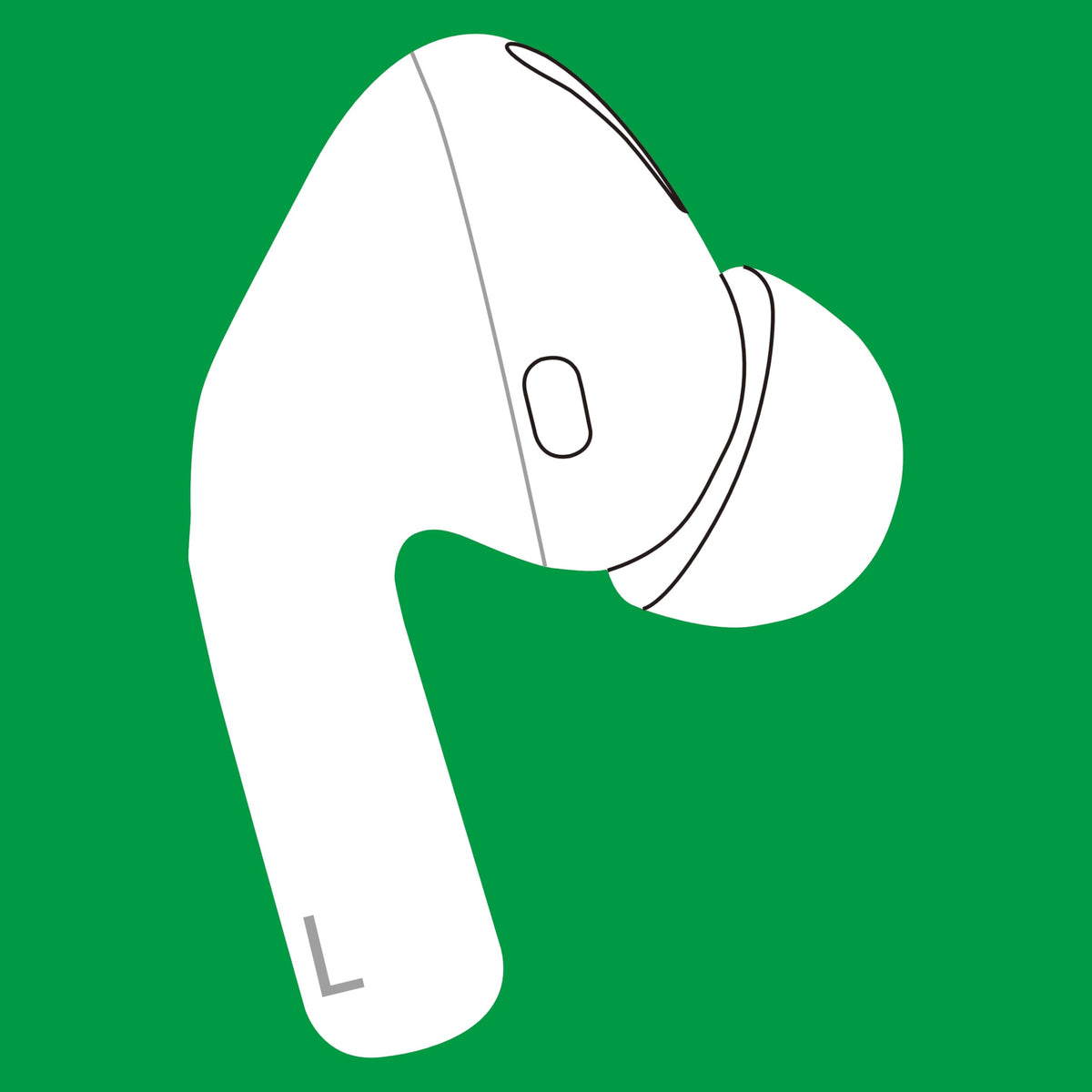 Meenova A2084 left earbud in charging case-compatible setup