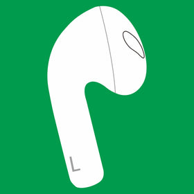 Meenova A2564 left earbud for Pod 3rd Gen, ready for replacement.