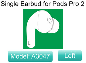 Meenova left earbud for A3047/A3048/A3049 with A2968 charging case, quick setup.