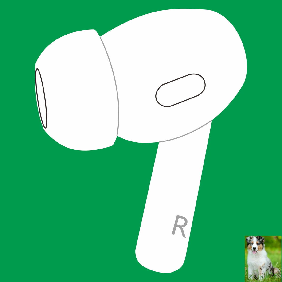 Meenova right earbud for Pods Pro 2nd Gen close-up, OEM-quality replacement.