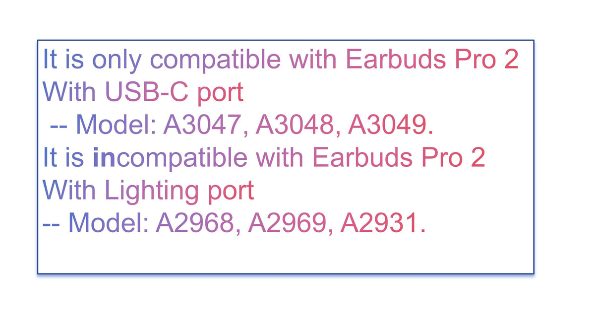 Right earbud docked in A2968 charging case showing compatibility.