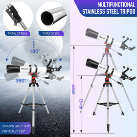 MEEZAA adjustable tripod supports comfortable backyard viewing