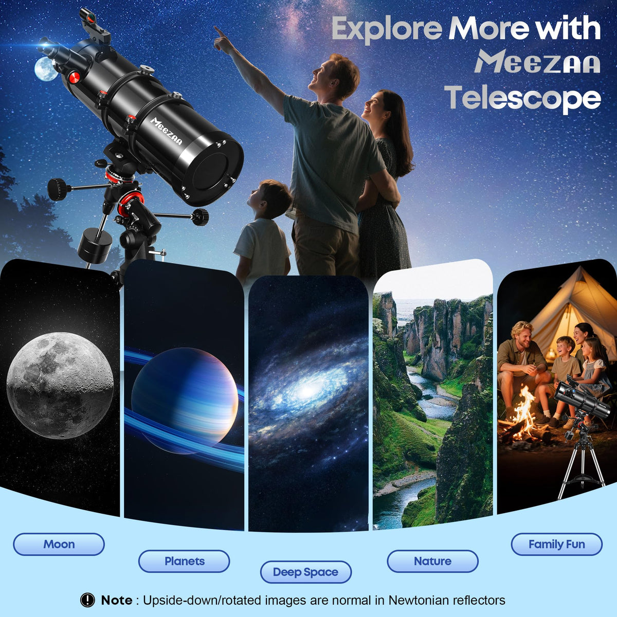 MEEZAA carry-bag keeps telescope parts organized for travel