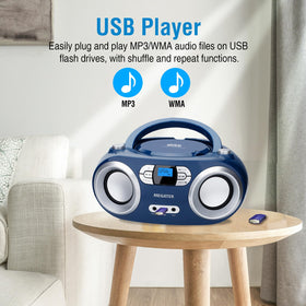 MEGATEK boombox on kitchen counter showing everyday lifestyle use