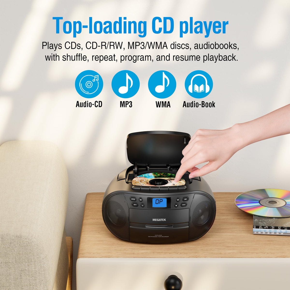 MEGATEK CBR510 cassette deck enables retro listening with easy controls