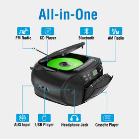 MEGATEK CBR510 top-loading disc highlights CD/MP3 playback in a compact chassis