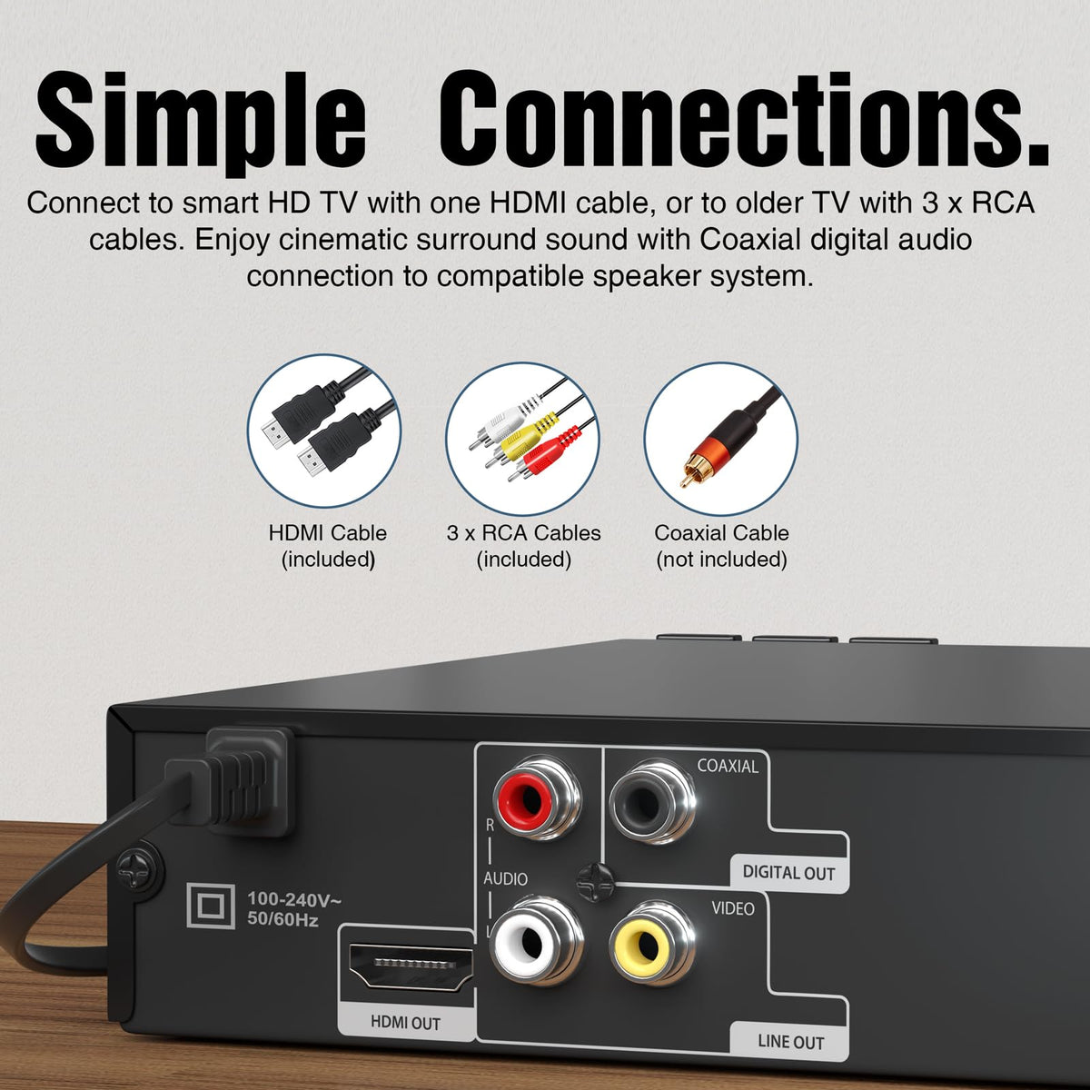 MEGATEK beside remote to show compact size and space-saving footprint