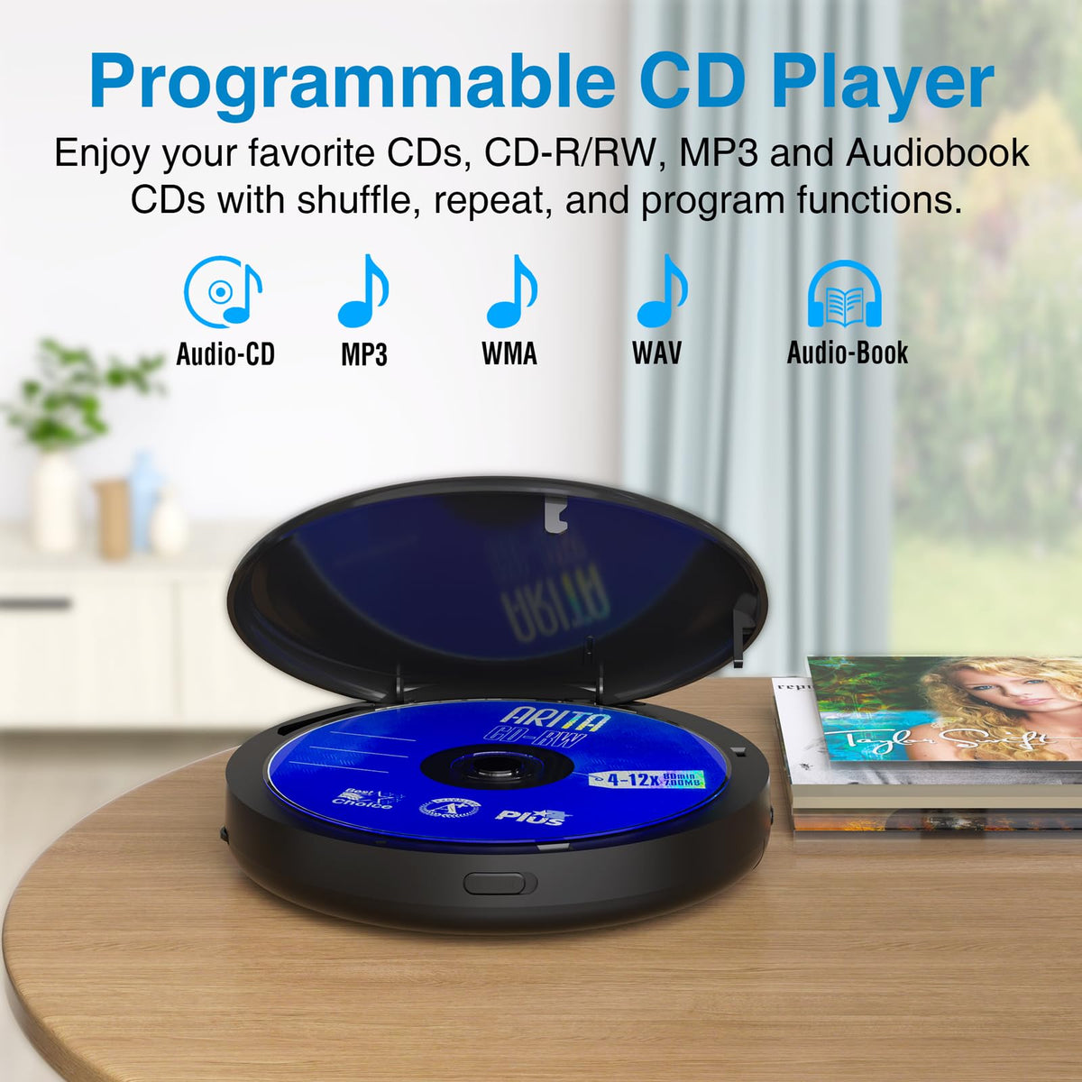 MEGATEK CP27BR USB-C and 3.5mm jack view enabling USB playback and aux output