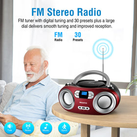 MEGATEK headphone jack and control dial for private listening and quick tuning