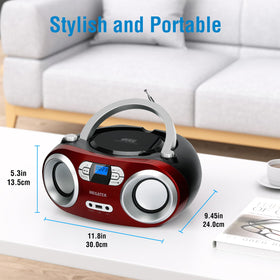MEGATEK USB and AUX ports detail for flexible MP3 and wired playback