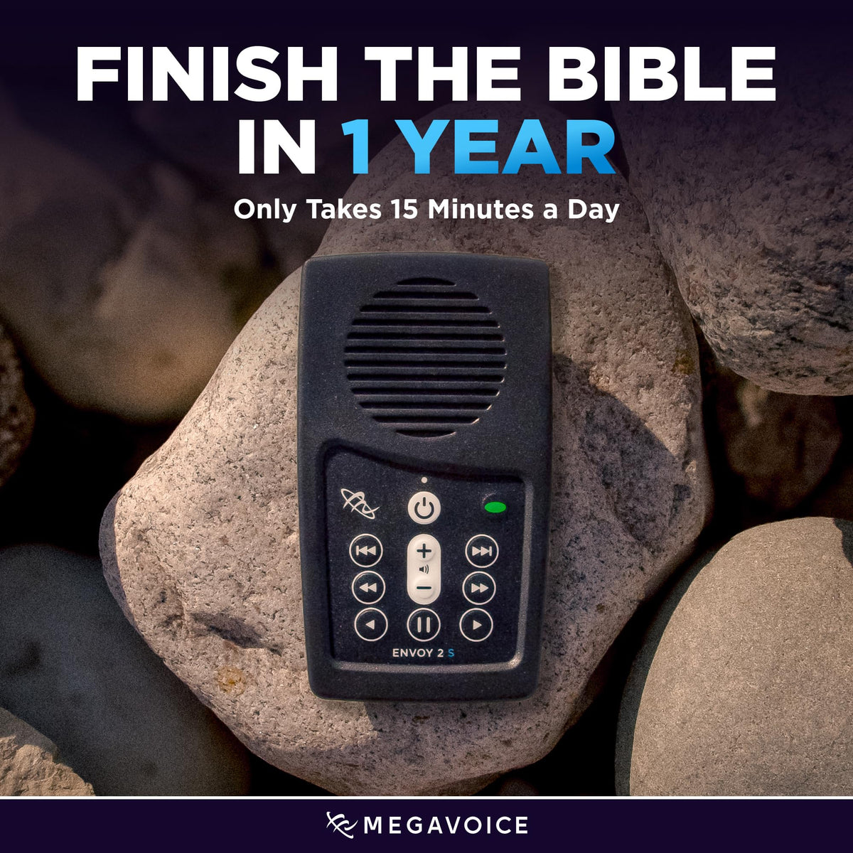 MEGAVOICE NKJV simple controls support kids, seniors, and visually impaired users.