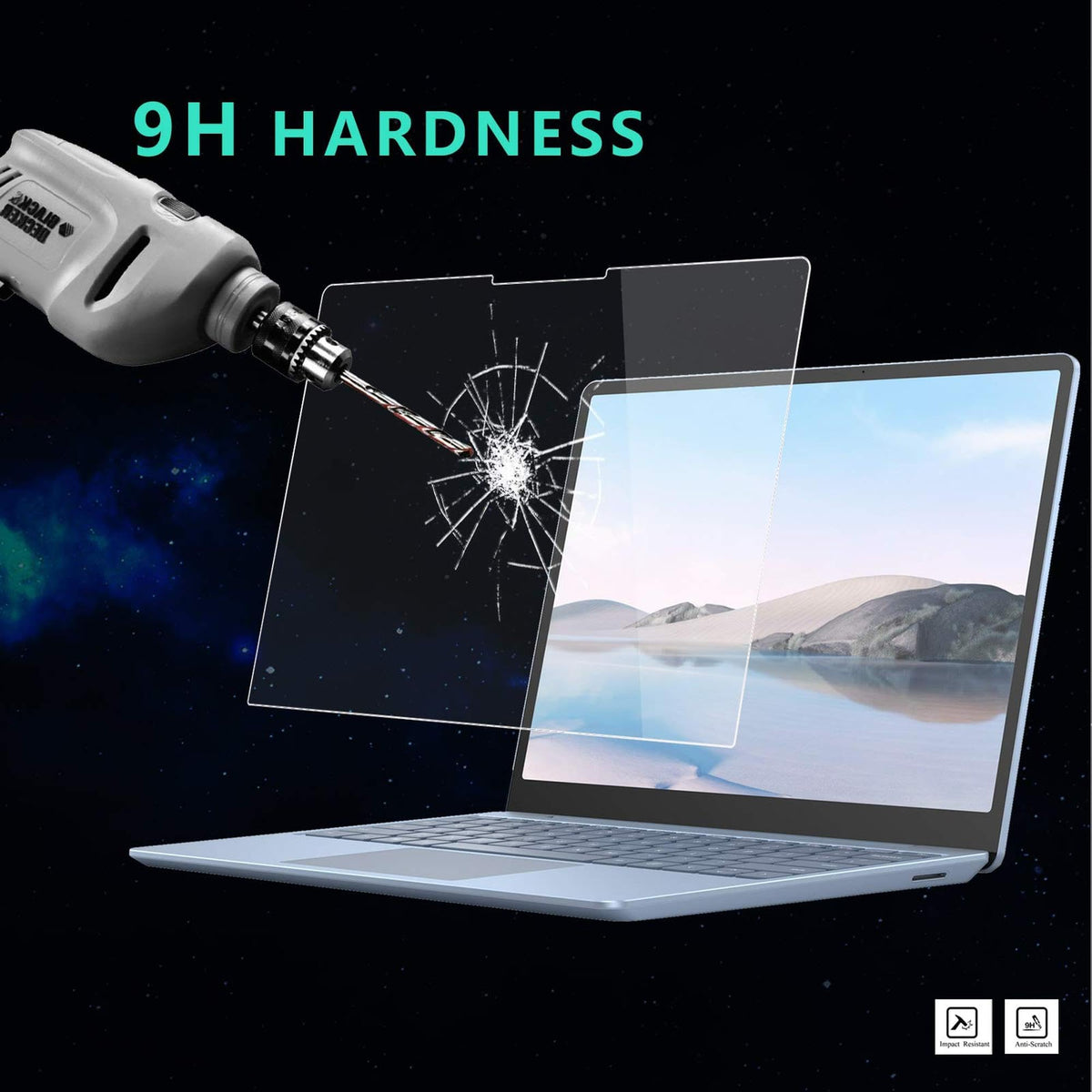 Megoo ArmorShield responsive-touch delivers smooth input on Surface Laptop Go 3.