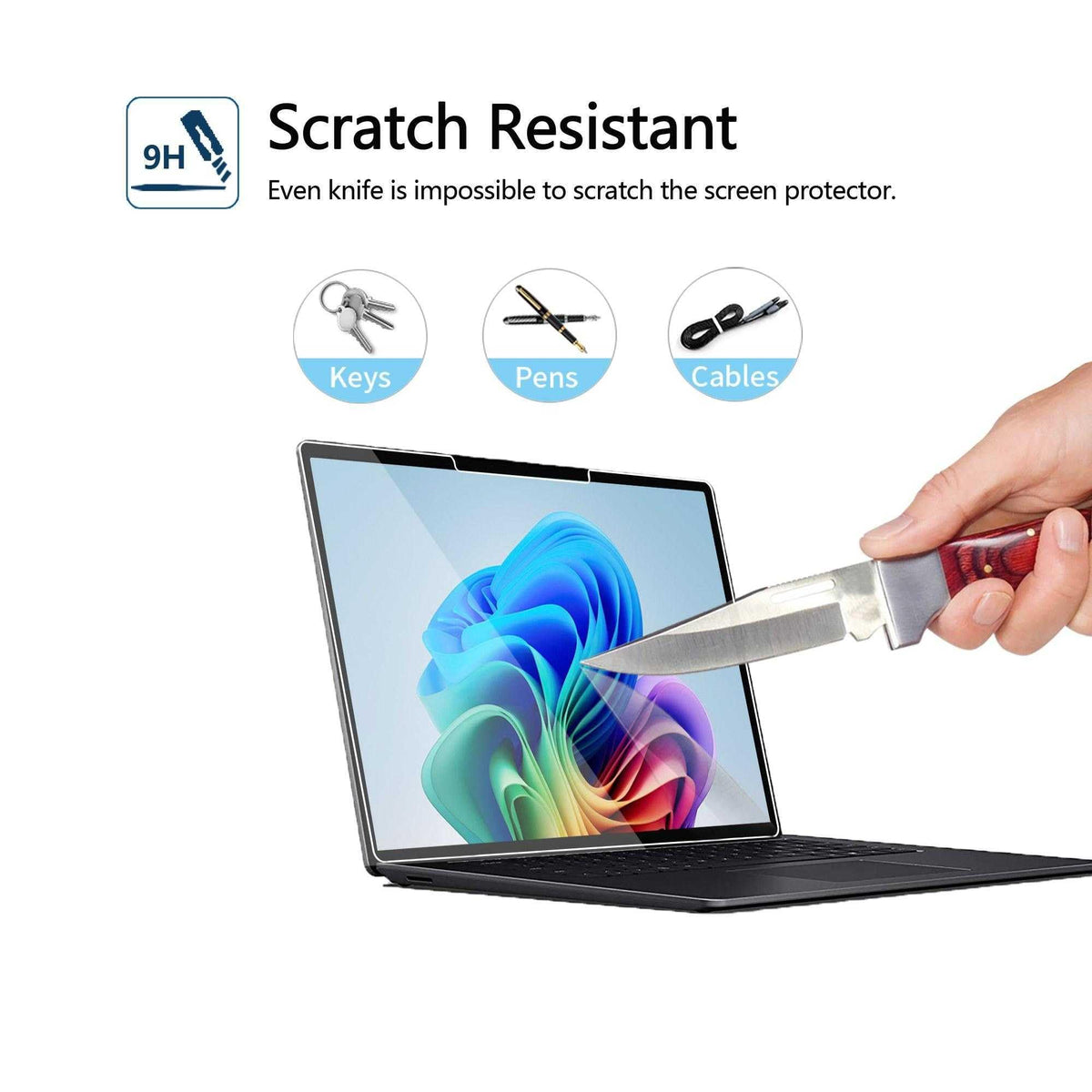 Megoo ArmorShield edge-to-edge coverage on Surface Laptop 13 (2025) for full screen protection.