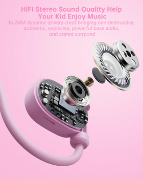 Mehomeli Kid Headphones-durable-nylon-cord ideal for outdoor trips.