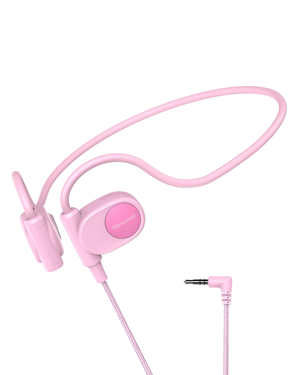 Mehomeli Kid Headphones open-ear design for safe listening and ambient awareness during study.