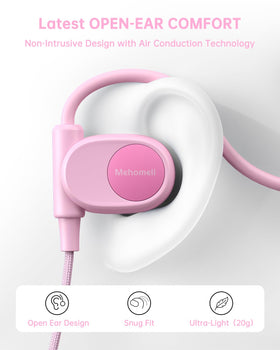 Mehomeli Kid Headphones ultra-comfort-20-gram fit for all-day school use.