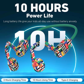 Mehomeli Kids Headphones up to 20 hours of playback for school and travel