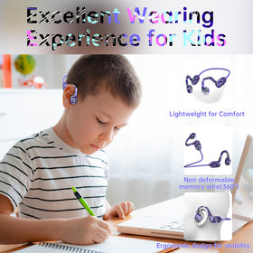 Mehomeli Kids Headphones air-conduction technology delivering clear audio without blocking ears