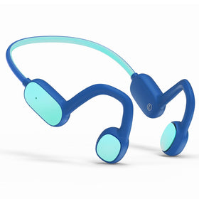 Mehomeli Kids Headphones with open-ear air conduction showing open-ear design for safe listening