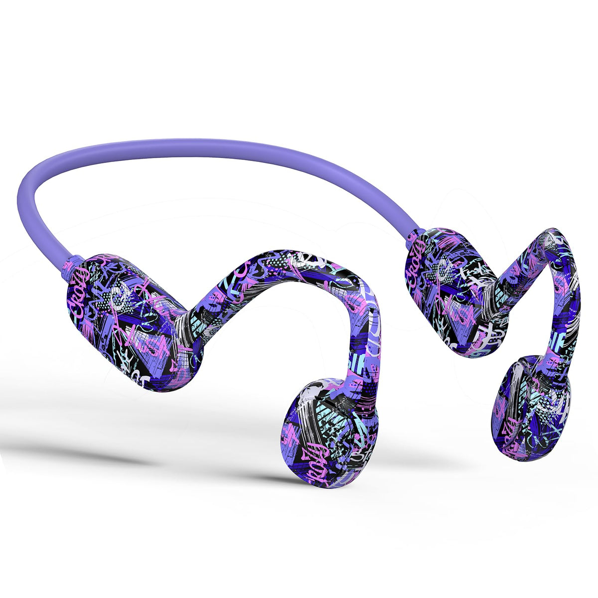 Mehomeli Kids Headphones open-ear deep blue for ambient awareness during study and play