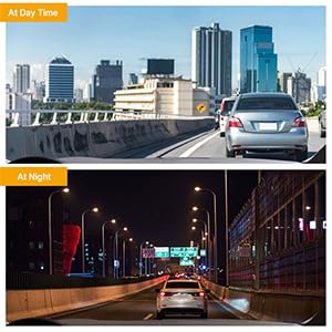 Meiqils dashcam night vision aids clear nighttime footage for cabin and road.