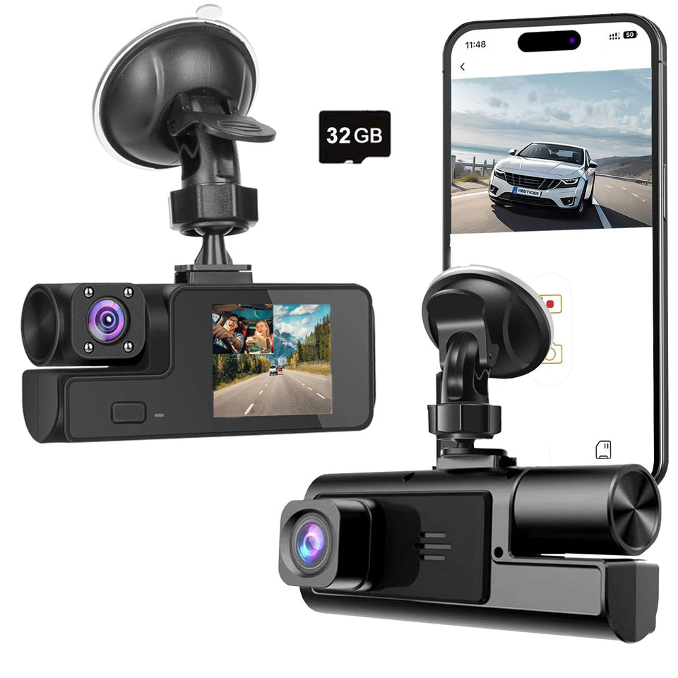 Meiqils front camera packaged view showing device and benefits