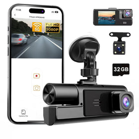 Meiqils front-mounted dashcam showing wide-angle view and improved road coverage