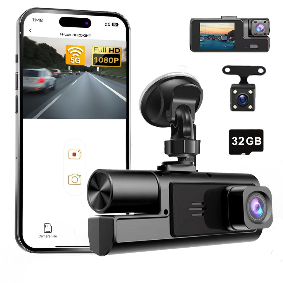 Meiqils front-mounted dashcam showing wide-angle view and improved road coverage