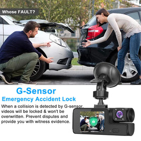 Meiqils G-Sensor dashcam locks important footage after shocks or impacts.