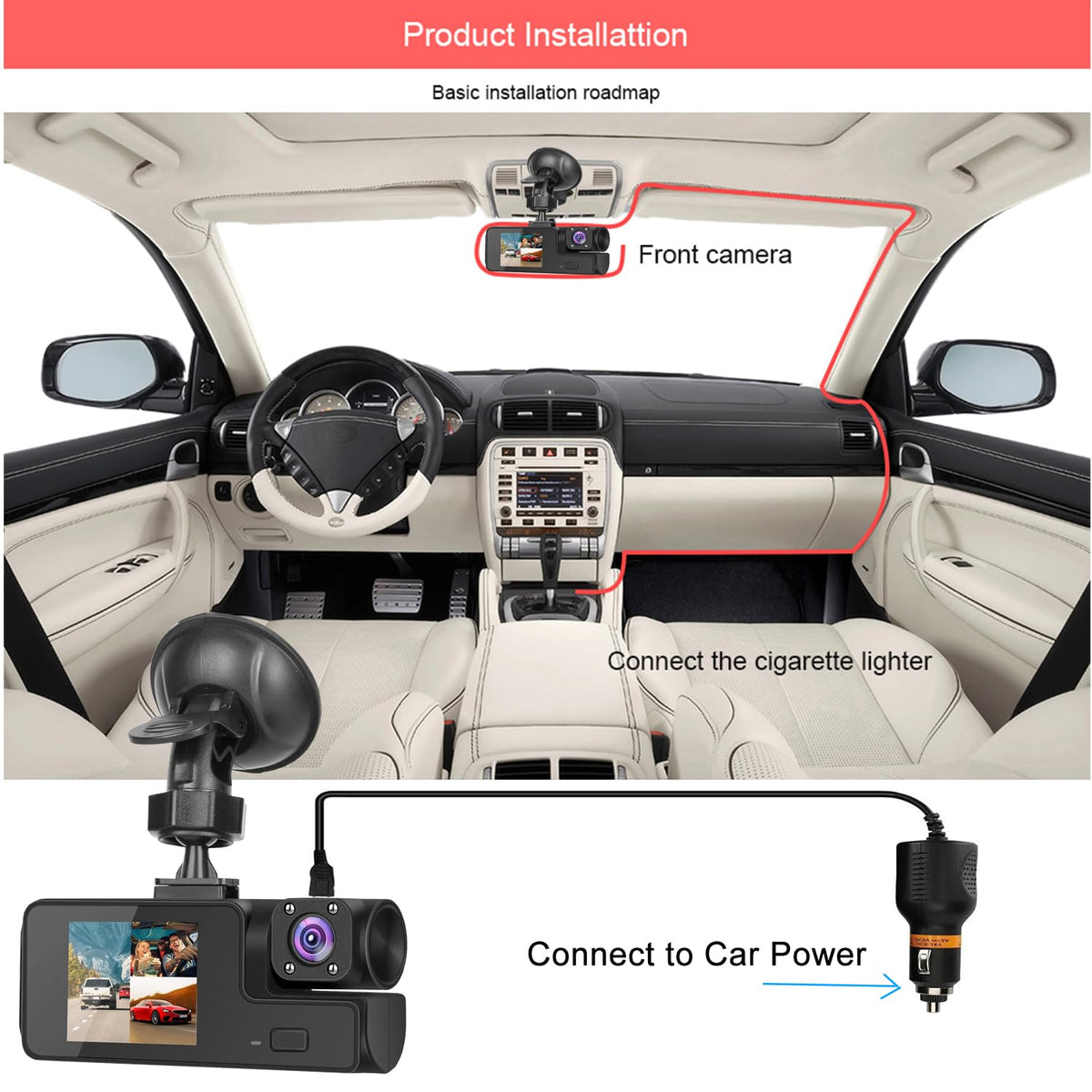 Meiqils 2-inch IPS screen enables quick playback and review on device.