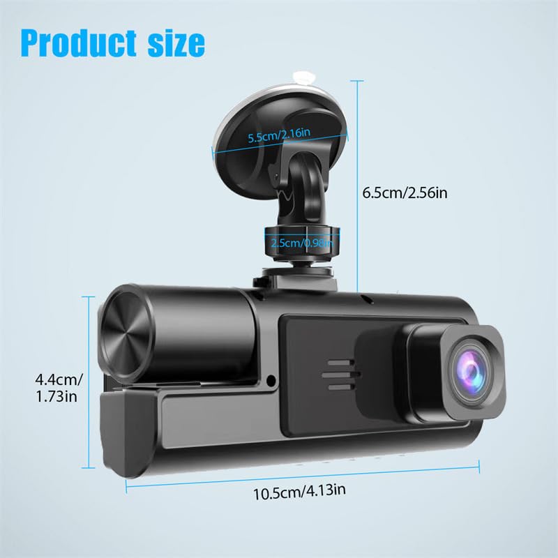 Meiqils windshield suction mount dashcam provides secure, quick installation.