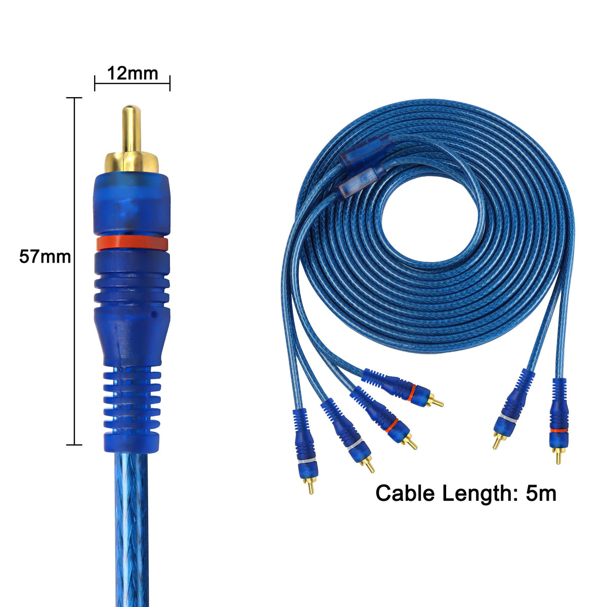 MEIRIYFA cable installed in car trunk linking head unit to amplifiers, tidy setup benefit