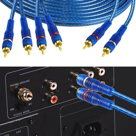 MEIRIYFA close-up of RCA connectors highlighting shielded contacts and secure fit benefit