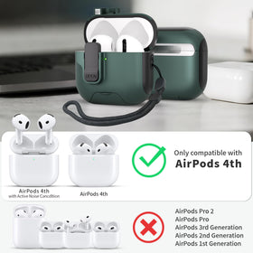 Meiyasy AirPods 4 case auto magnetic lock with top-cover release.