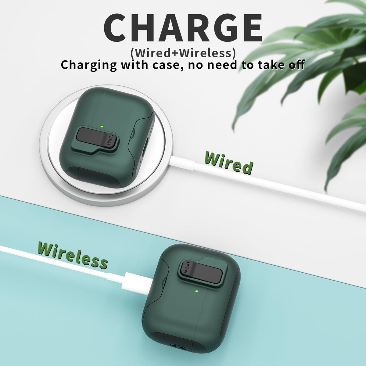 Meiyasy AirPods Pro 3 case features a hidden stand for hands-free viewing.