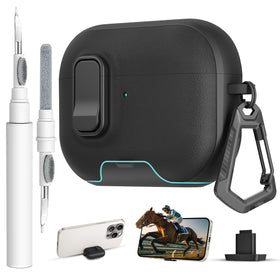 Meiyasy AirPods Pro 3 case with lock keeps the case securely closed for travel