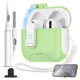 Meiyasy AirPods 4 case with automatic magnetic lock for secure quick access