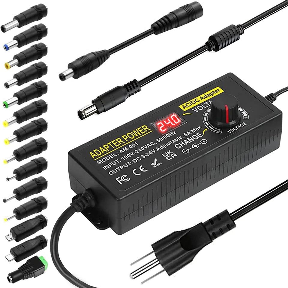 Meiyue adjustable power supply with real-time voltage display for precise control.
