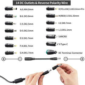 Meiyue reversed polarity cable enables safe, correct connections.