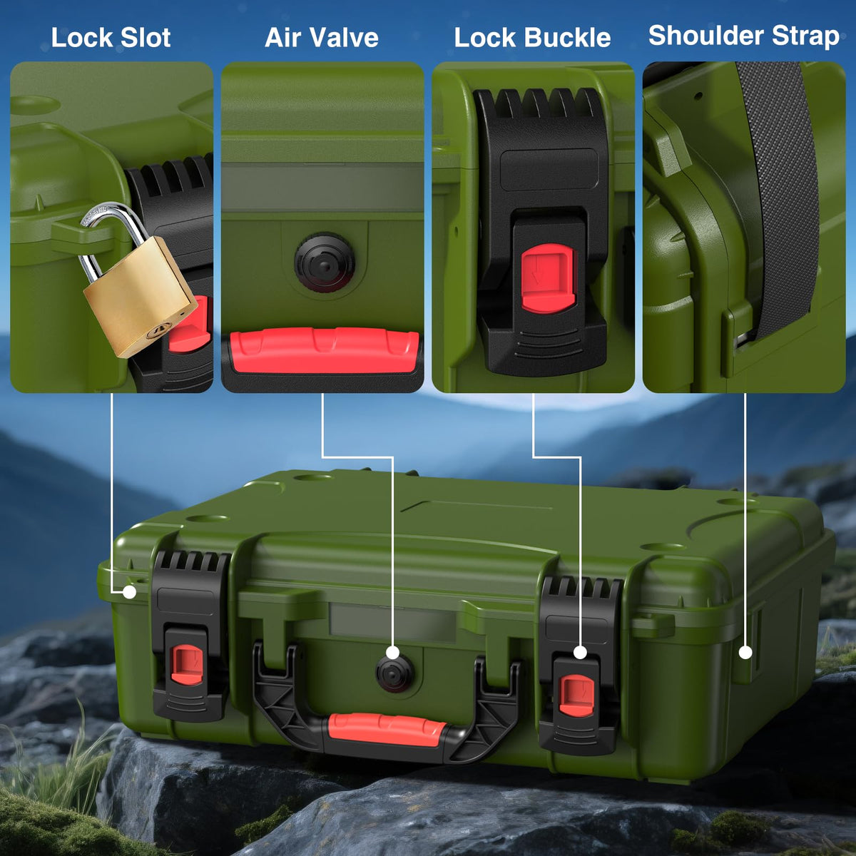 MEKEET case half-submerged to illustrate water-resistant protection for electronics