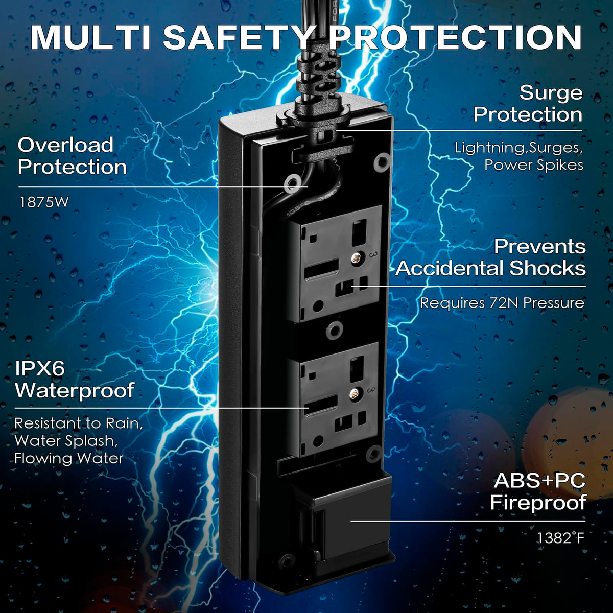 MELAUDI in-use outdoor setup showing safe, convenient power access.
