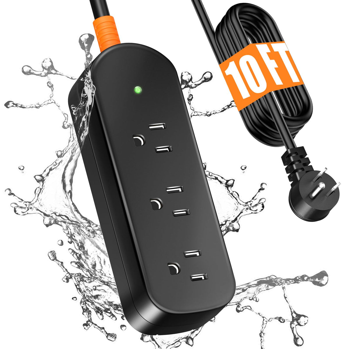 MELAUDI Outdoor Power Strip withstands rain for reliable outdoor power
