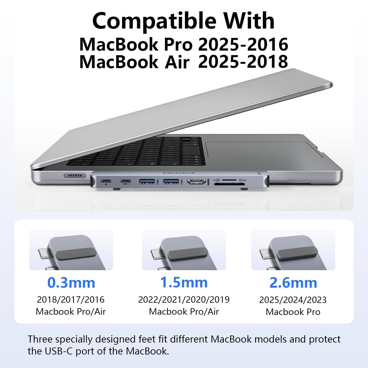 Melelink hub helping cable management for a cleaner workspace