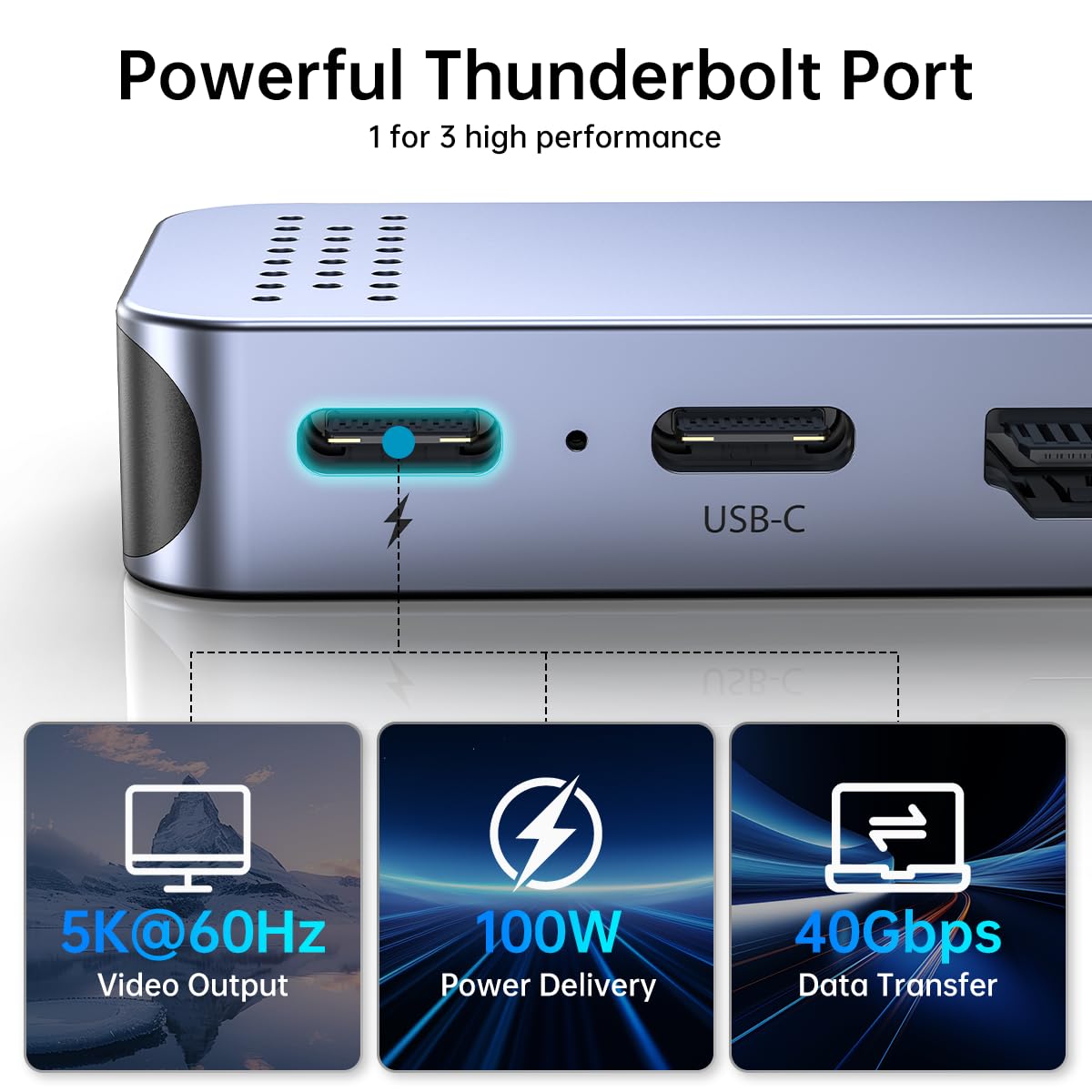 Melelink slim USB-C hub design saved space beside the MacBook