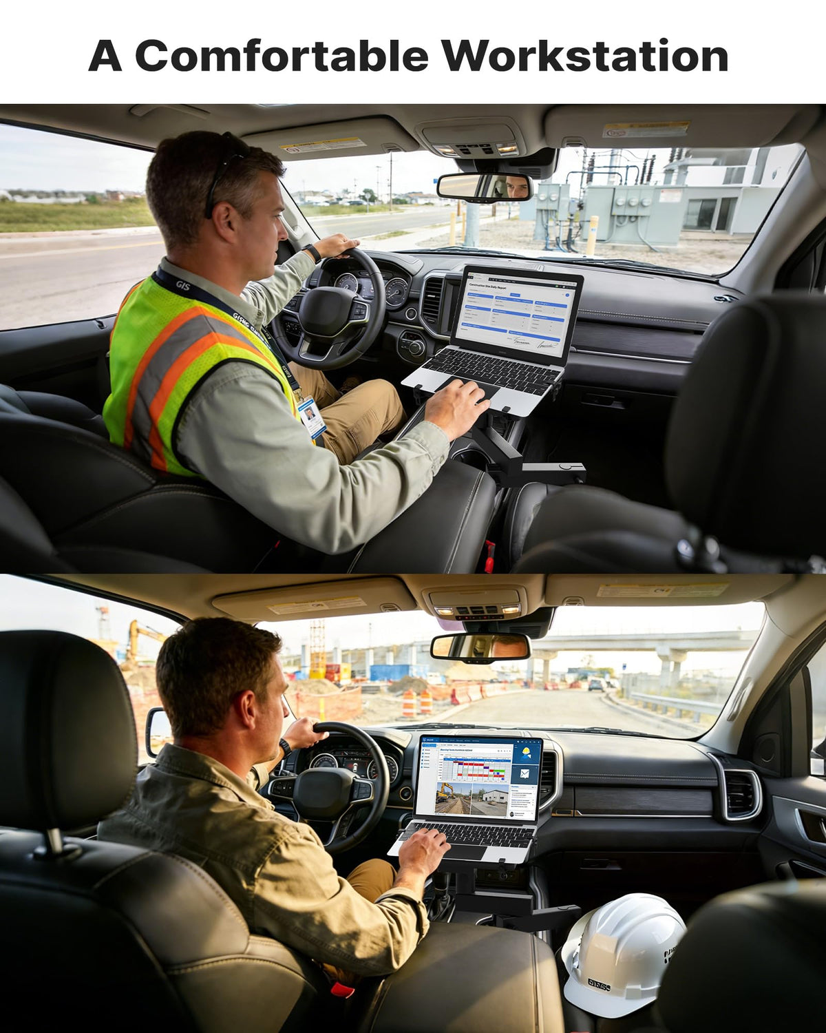 MELIPRON truck laptop mount 17-inch fit ensures broad device compatibility