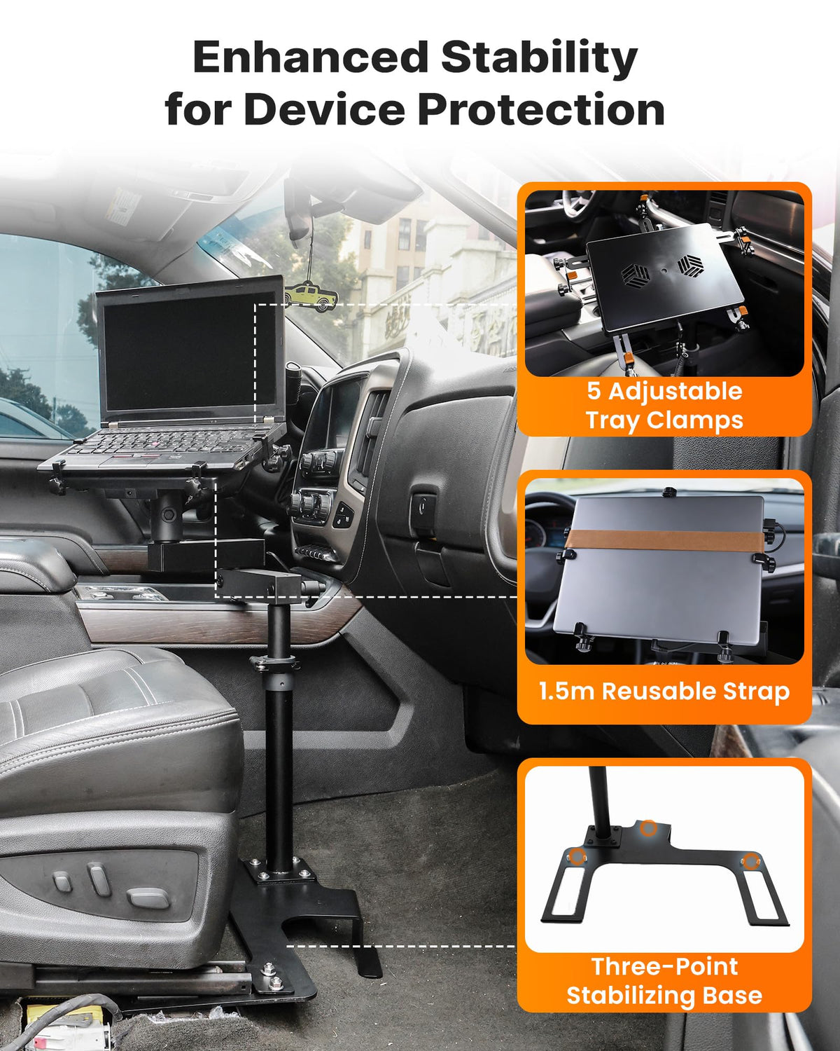 MELIPRON heavy-duty aluminum construction withstands daily vehicle vibration.