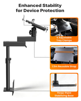MELIPRON truck laptop mount tilt and rotate feature for optimal viewing angle
