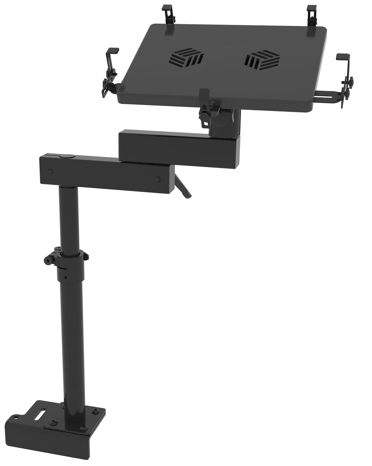 MELIPRON van laptop mount attaches to original seat bolts for reliable install