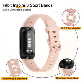 Meliya Inspire 3 black silicone band for versatile style and durability